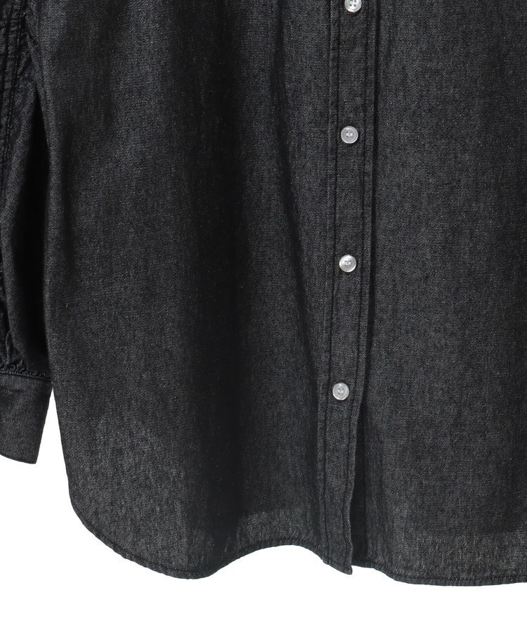 earth music&ecology「シャーリングスリーブデニムシャツ」|シャツ・ブラウス|