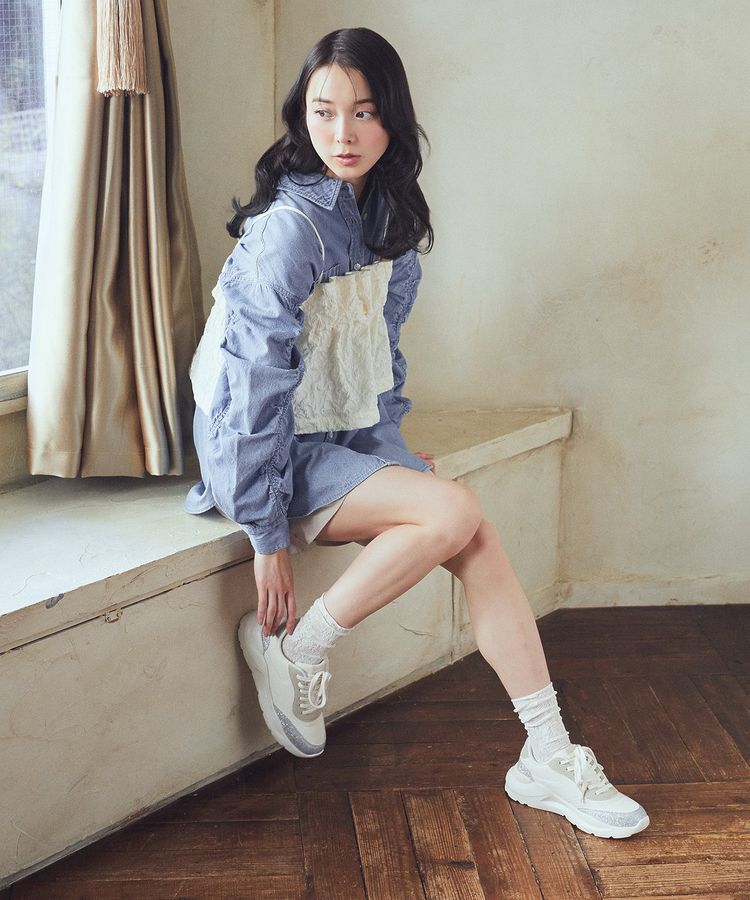 earth music&ecology「シャーリングスリーブデニムシャツ」|シャツ・ブラウス|