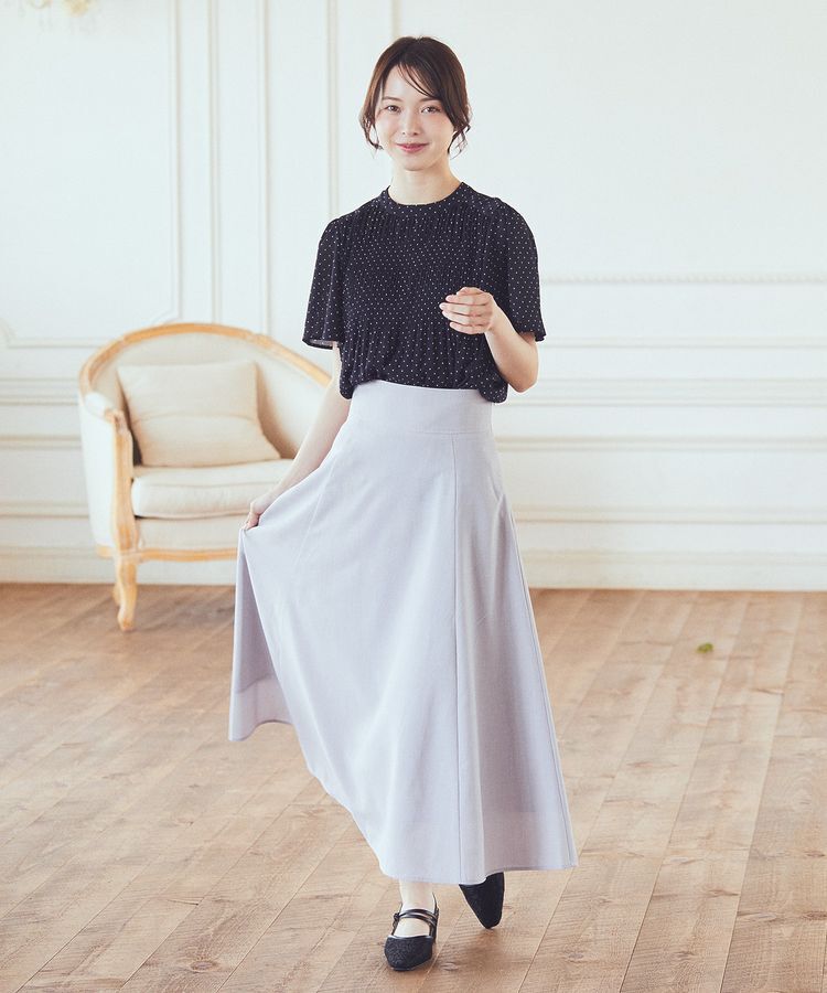 earth music&ecology「マジョリカプリーツ半袖ブラウス」|シャツ・ブラウス|