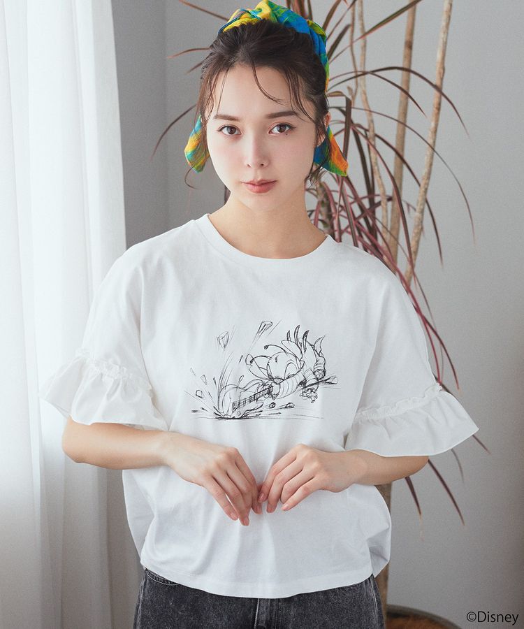 earth music&ecology「スティッチ/フリルドッキングTEE」|Tシャツ・カットソー|