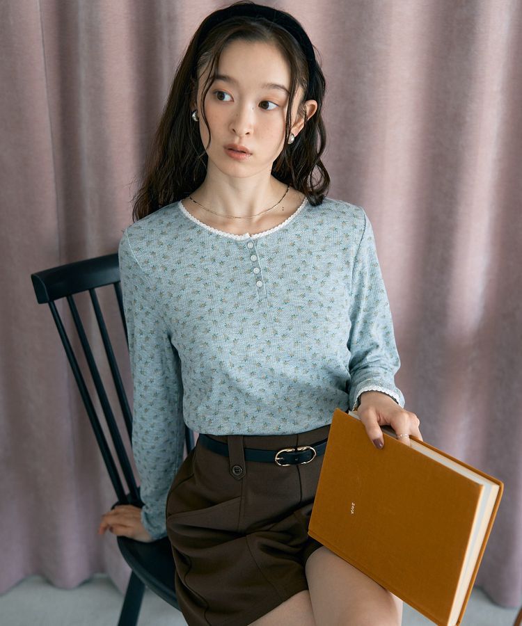 earth music&ecology「【WEB限定】アイレットジャカードタイトプルオーバー」|Tシャツ・カットソー|