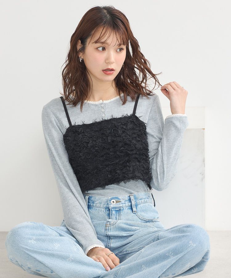 earth music&ecology「【WEB限定】アイレットジャカードタイトプルオーバー」|Tシャツ・カットソー|