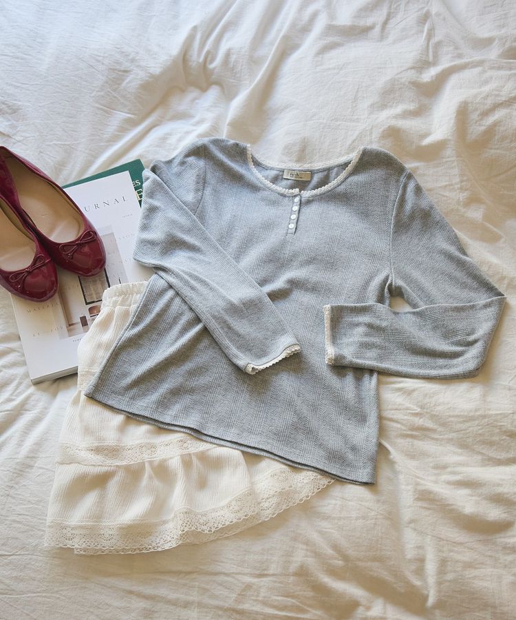 earth music&ecology「【WEB限定】アイレットジャカードタイトプルオーバー」|Tシャツ・カットソー|