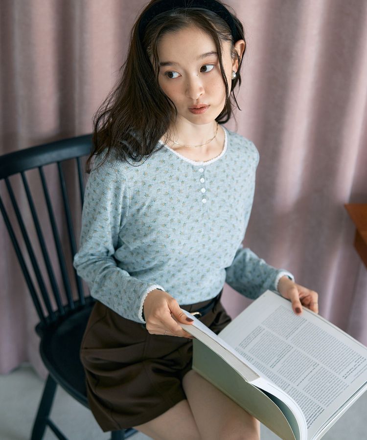 earth music&ecology「【WEB限定】アイレットジャカードタイトプルオーバー」|Tシャツ・カットソー|