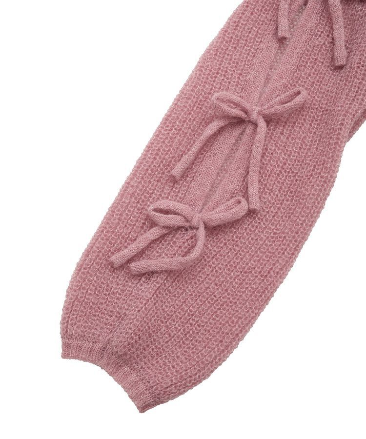 earth music&ecology「サイドリボン透かしニットプルオーバー」|ニット・セーター|