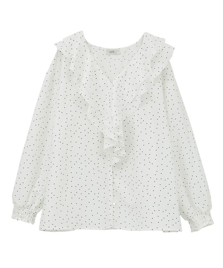 earth music&ecology「ラッフルカラーブラウス」|シャツ・ブラウス|