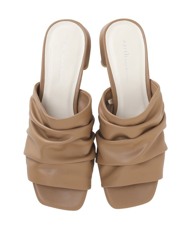 earth music&ecology「ソフトギャザーミュール」|サンダル|