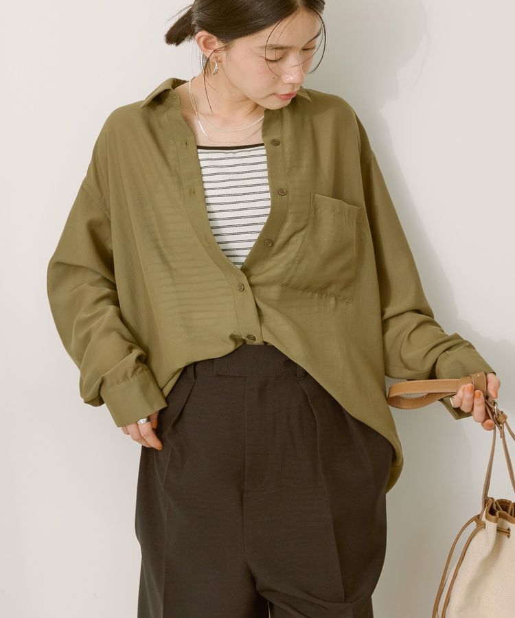 AMERICAN HOLIC「シアーボイルオーバーシルエットシャツ」|シャツ・ブラウス|