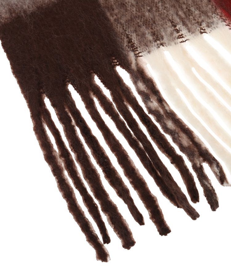 Green Parks「・furry rate グラデーションチェックマフラー」|マフラー|