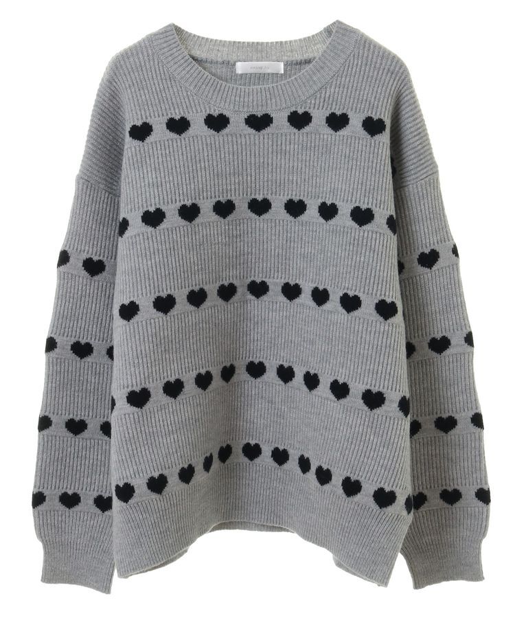 Green Parks「・swing by ハートクルーネックニット」|ニット・セーター|