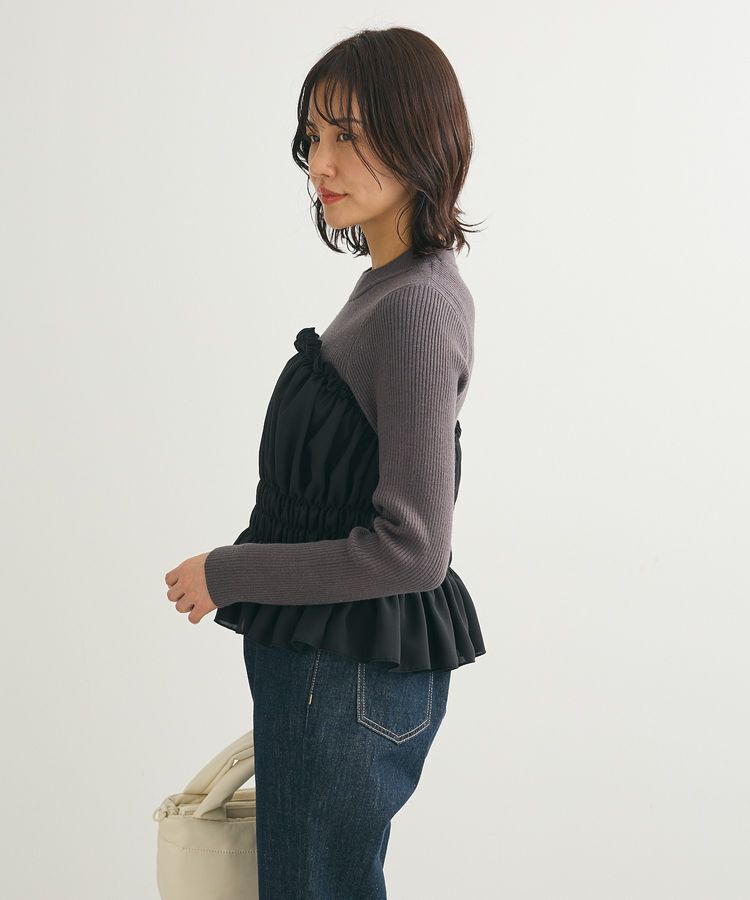 Green Parks「・swing by ビスチェレイヤーハイネックニット」|ニット・セーター|