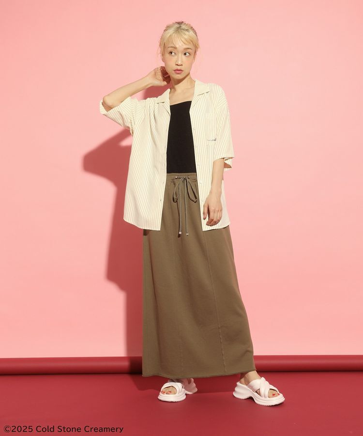 Green Parks「COLDSTONE/ストライプ開襟半袖シャツ」|シャツ・ブラウス|