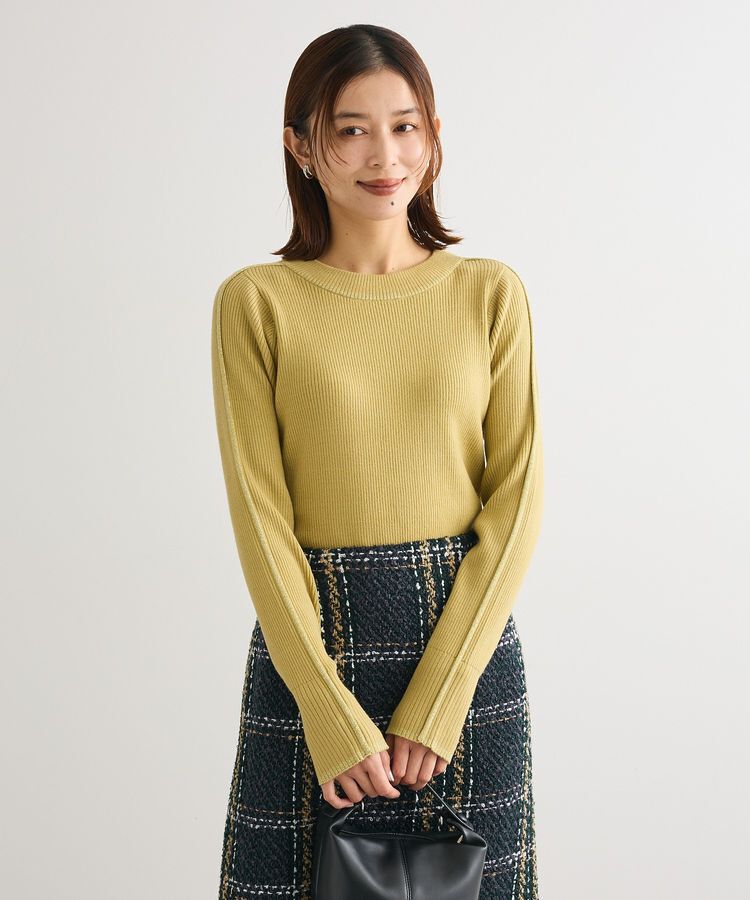 Green Parks「ラメライン入りリブニットプルオーバー」|ニット・セーター|