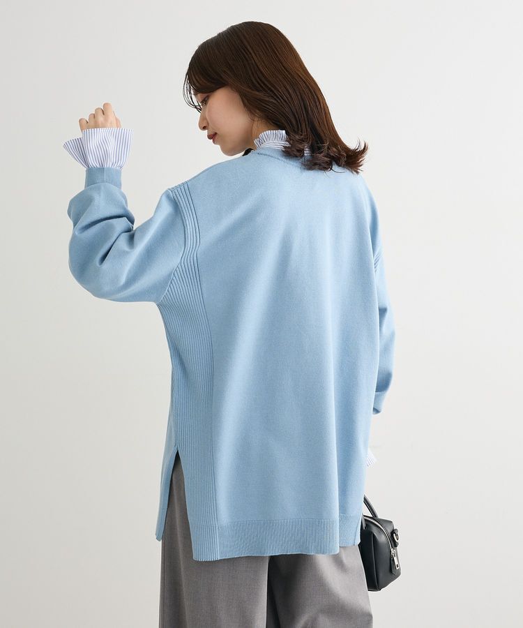 Green Parks「もちやわサイドリブニットチュニック」|ニット・セーター|