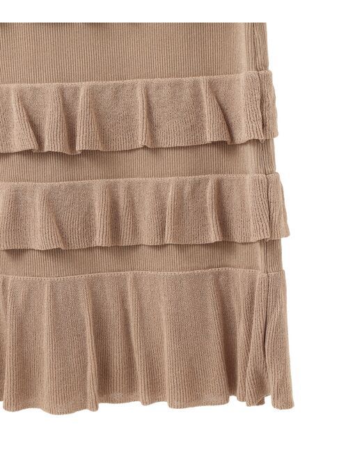 YECCA VECCA「ティアードフリルラメニットスカート」|スカート|