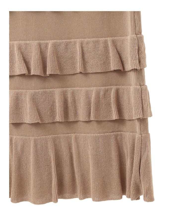 YECCA VECCA「ティアードフリルラメニットスカート」|スカート|