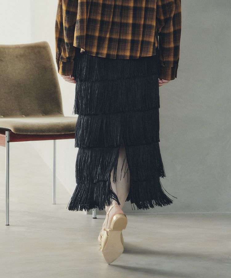 Editt by YECCA VECCA「フリンジロングスカート」|スカート|