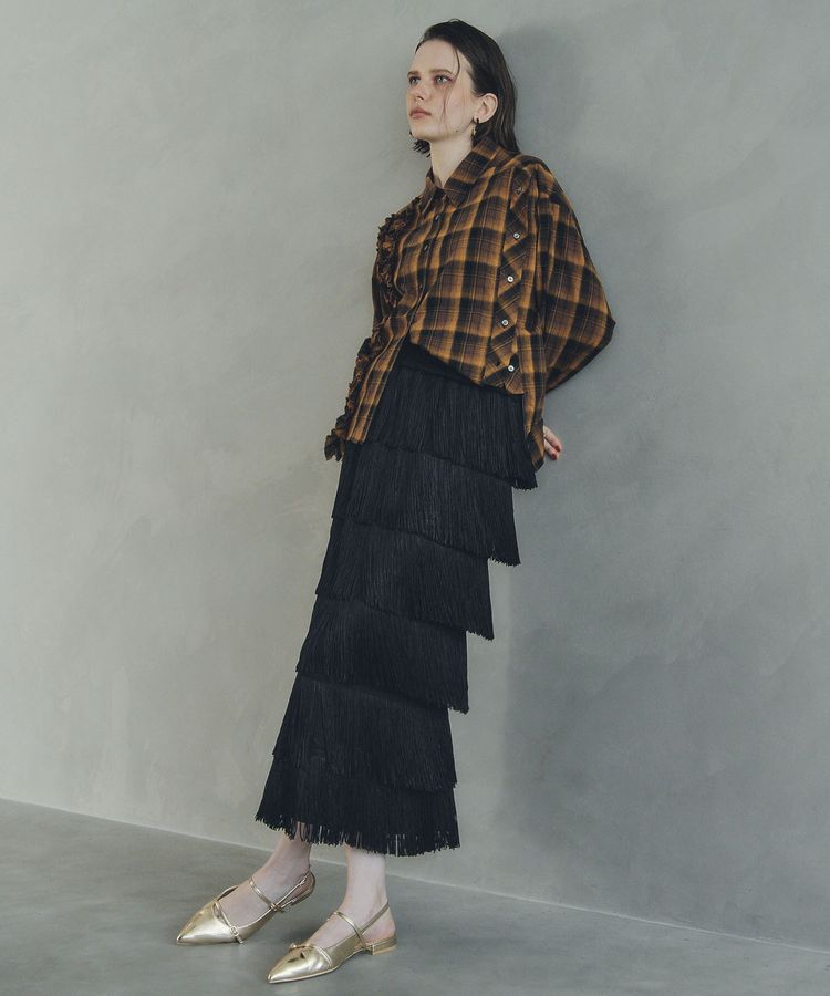 Editt by YECCA VECCA「フリンジロングスカート」|スカート|