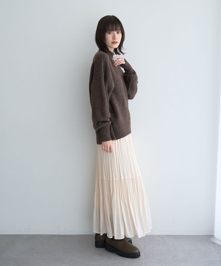 YECCA VECCA「ランダムプリーツサテンマーメイドスカート」|スカート|