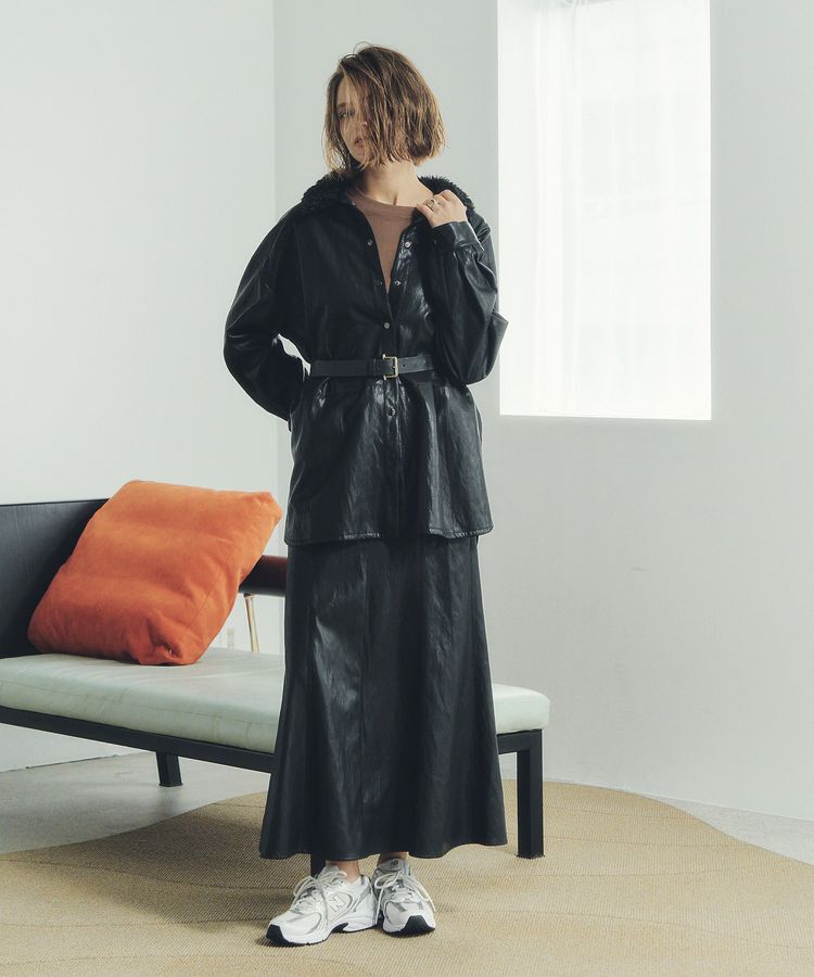 Editt by YECCA VECCA「レザーライクマーメイドスカート」|スカート|