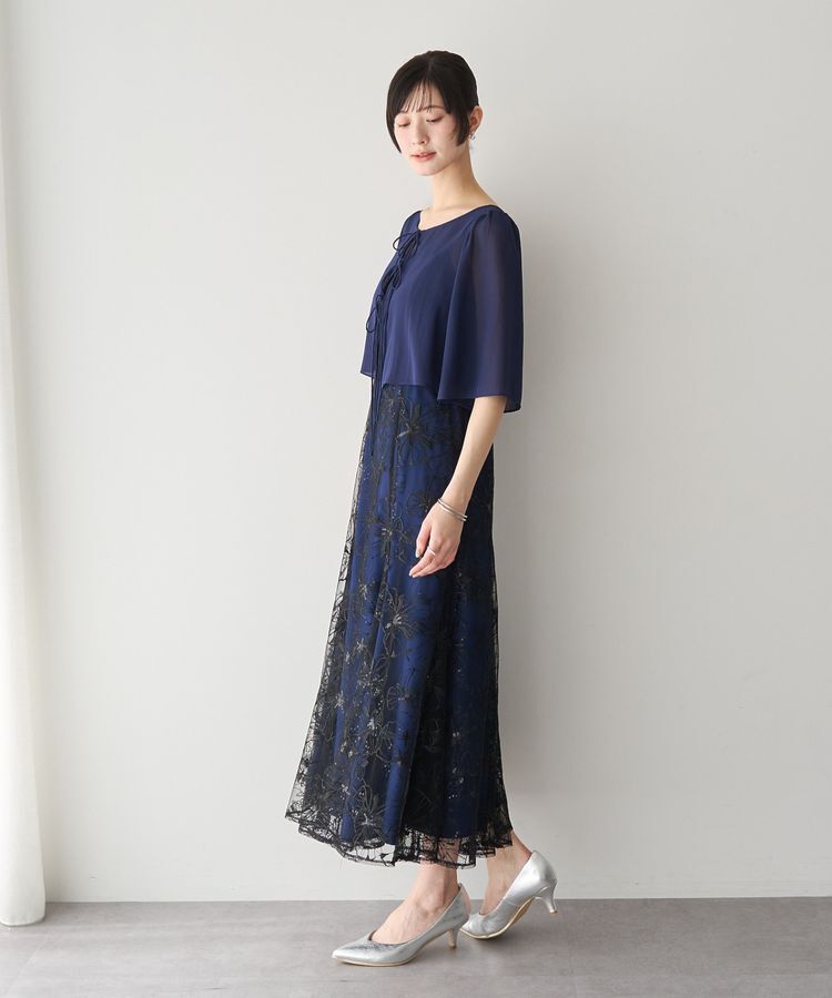 YECCA VECCA「【2点SET】フラワー柄スパンコール刺繍ドレス」|ワンピース|