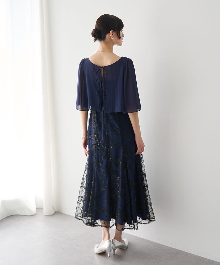 YECCA VECCA「【2点SET】フラワー柄スパンコール刺繍ドレス」|ワンピース|