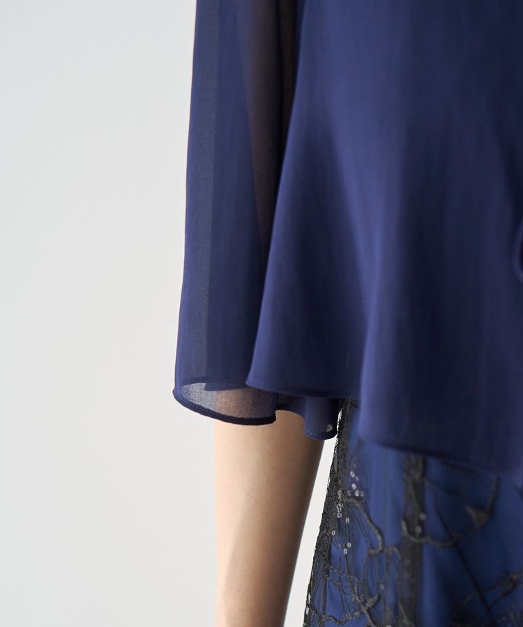 YECCA VECCA「【2点SET】フラワー柄スパンコール刺繍ドレス」|ワンピース|