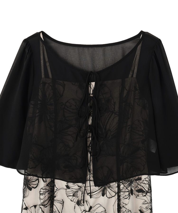 YECCA VECCA「【2点SET】フラワー柄スパンコール刺繍ドレス」|ワンピース|