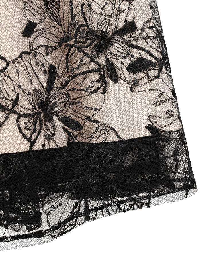 YECCA VECCA「【2点SET】フラワー柄スパンコール刺繍ドレス」|ワンピース|