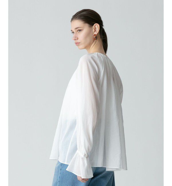 allureville「シアーオーガンギャザーブラウス」|シャツ・ブラウス|