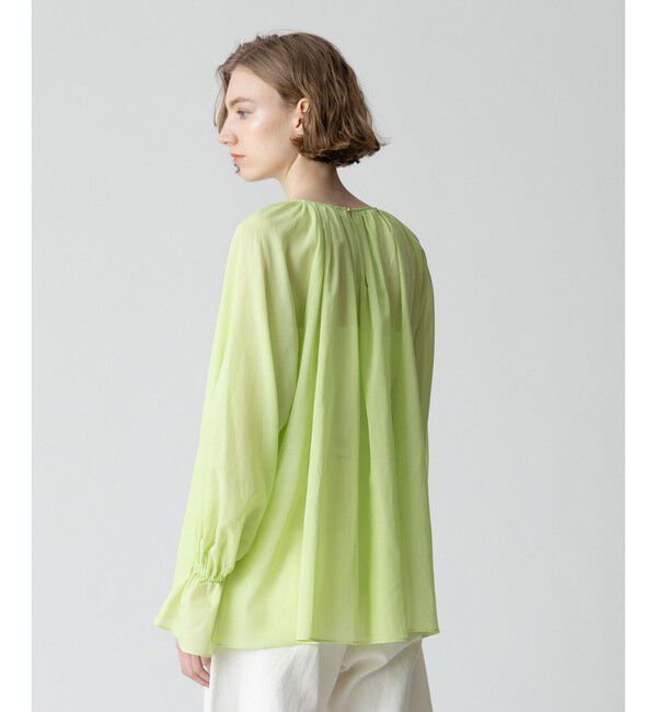 allureville「シアーオーガンギャザーブラウス」|シャツ・ブラウス|
