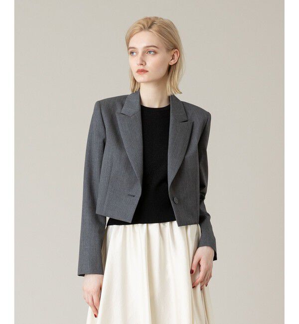 LOULOU WILLOUGHBY「【LOULOU WILLOUGHBY】ルマーノツイルショートジャケット」|テーラードジャケット|