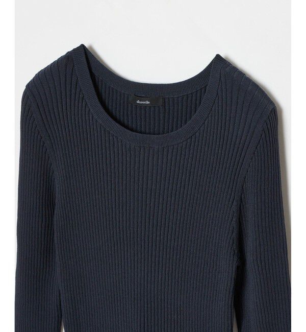 allureville「シアーカフスラウンドネックプルオーバー」|ニット・セーター|