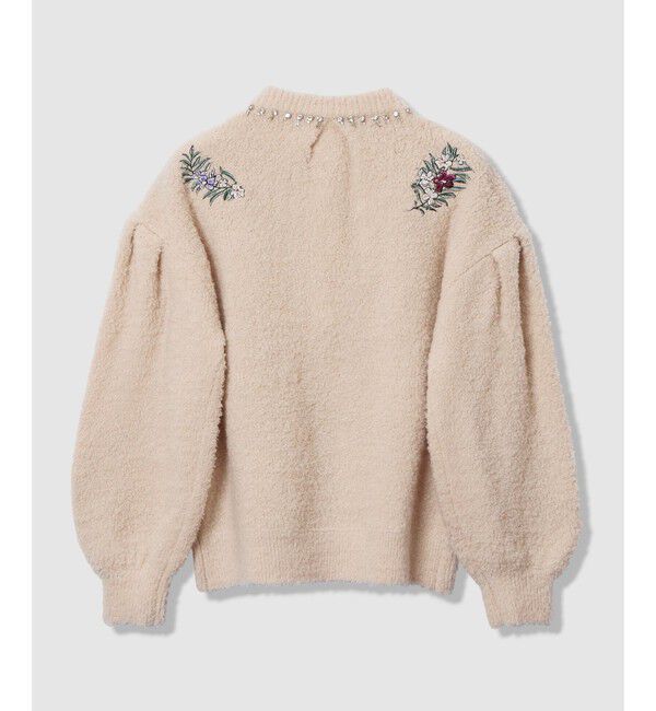 LOULOU WILLOUGHBY「【LOULOU WILLOUGHBY】フラワーズエンブロイダリーカーディガン」|カーディガン|