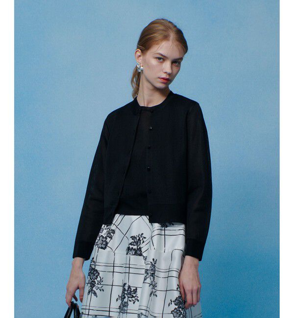 LOULOU WILLOUGHBY「【LOULOU WILLOUGHBY】シアージャガードカーディガン」|カーディガン|