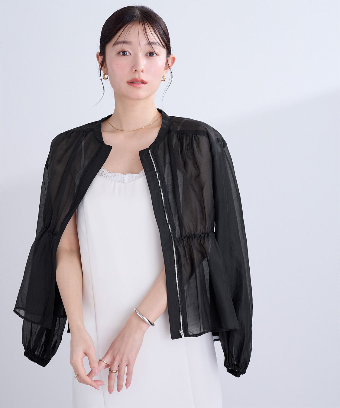 ur's「ウエストドロストシアーブルゾン」|ブルゾン・スタジャン|ブラック