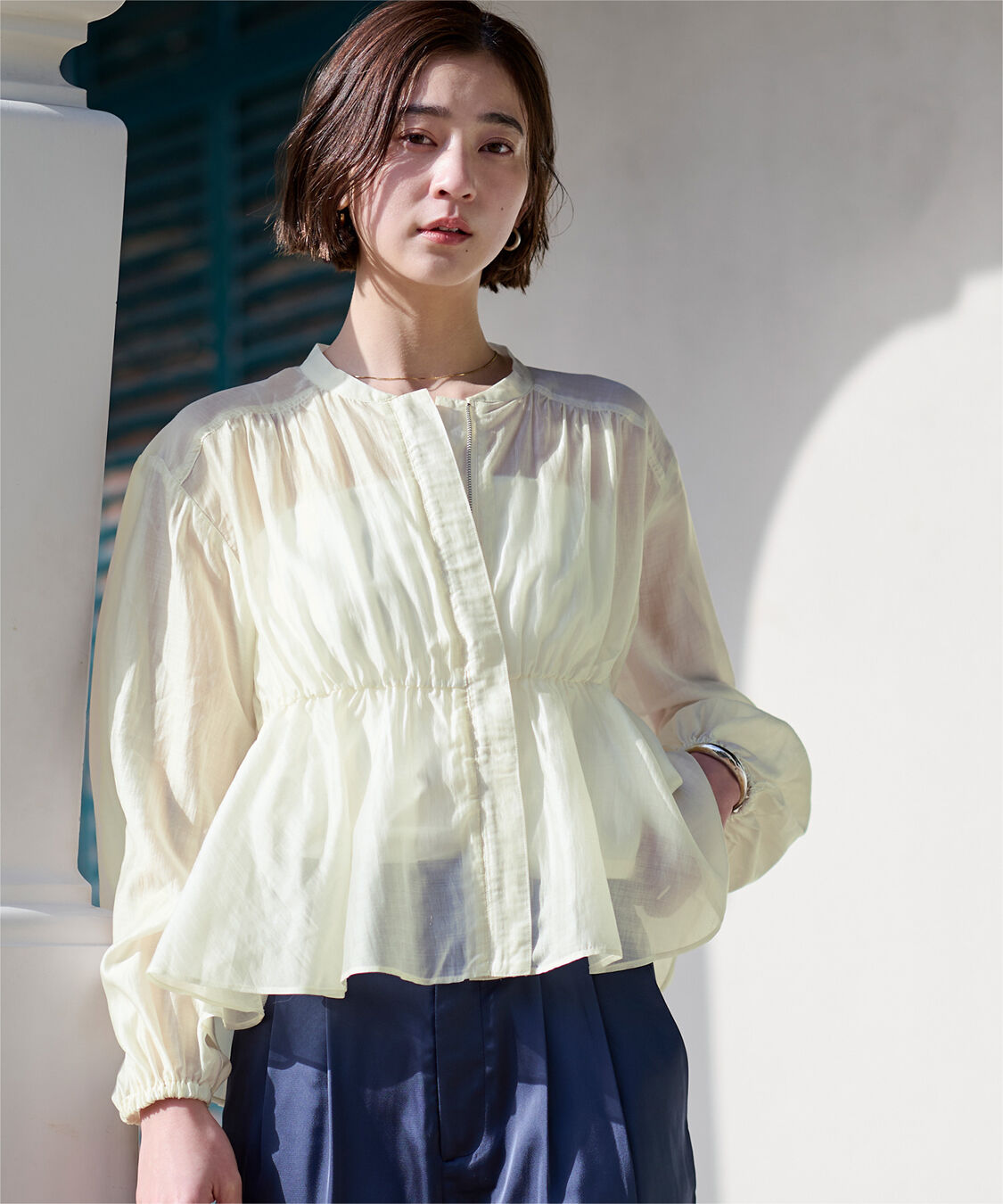 ur's「ウエストドロストシアーブルゾン」|ブルゾン・スタジャン|