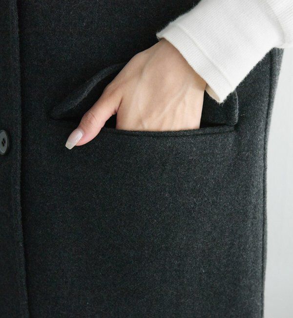  「ハンドメイド風ウール混ジレベスト」|ダウンベスト・ベスト|