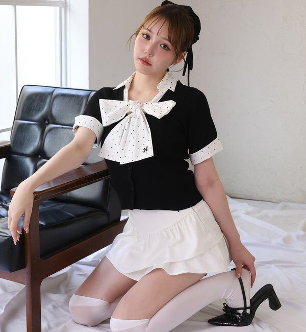  「チャーム付きティアードミニスカパン」|スカート|