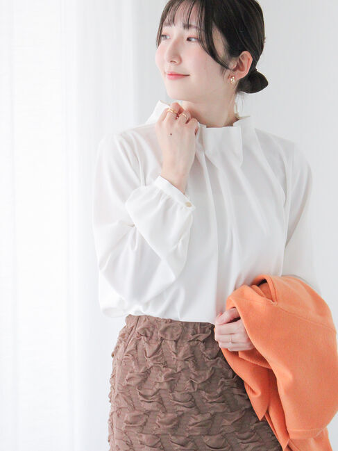 Te chichi TERRASSE「タックネックブラウス」|シャツ・ブラウス|