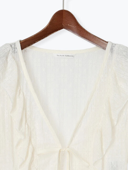 Te chichi TERRASSE「カットレースボレロカーディガン」|カーディガン|