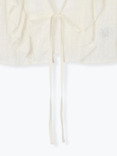 Te chichi TERRASSE「カットレースボレロカーディガン」|カーディガン|