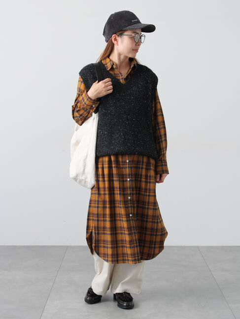 Lugnoncure「アソート起毛シャツワンピース」|ワンピース|