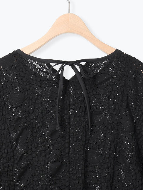 Samansa Mos2「レース膨れジャガードプルオーバー」|Tシャツ・カットソー|