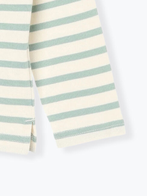 Samansa Mos2 Lagom「ハリネズミ刺繍ボーダーカットソー」|Tシャツ・カットソー|