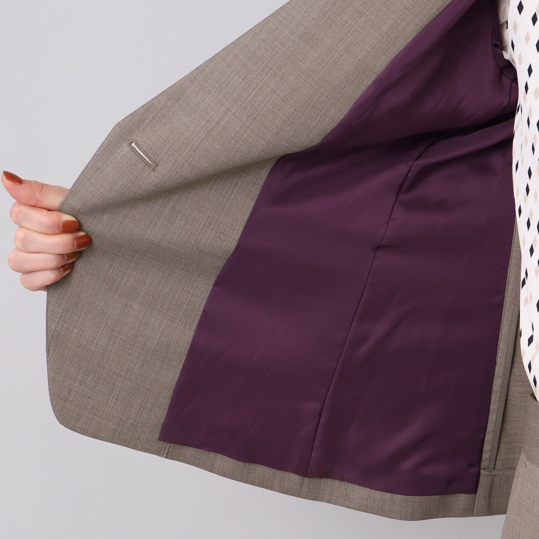 UNTITLED「ファインウーステッド カラーレスジャケット」|ノーカラージャケット|