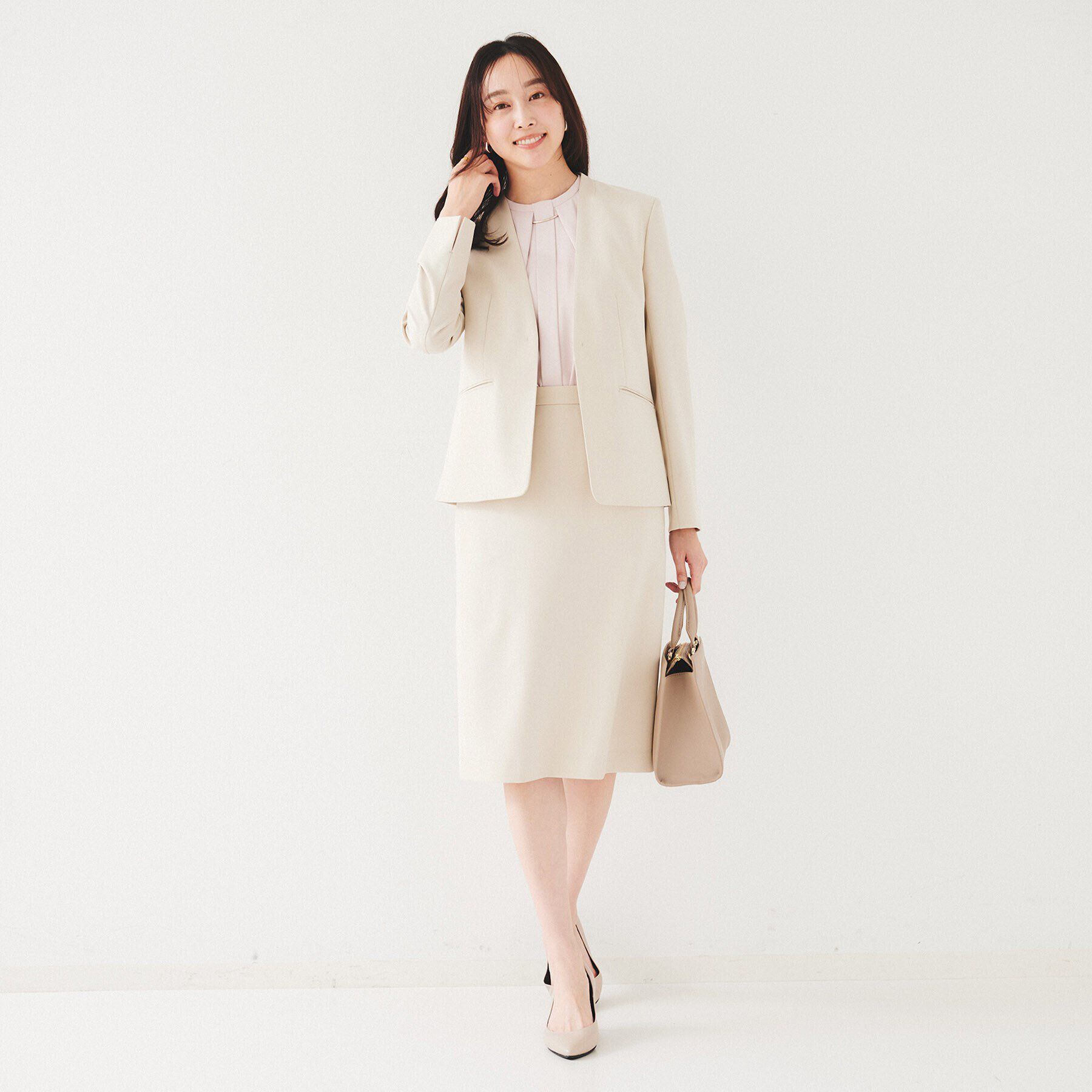 UNTITLED「【セットアップ可能】リネンライク タイトスカート」|スカート|