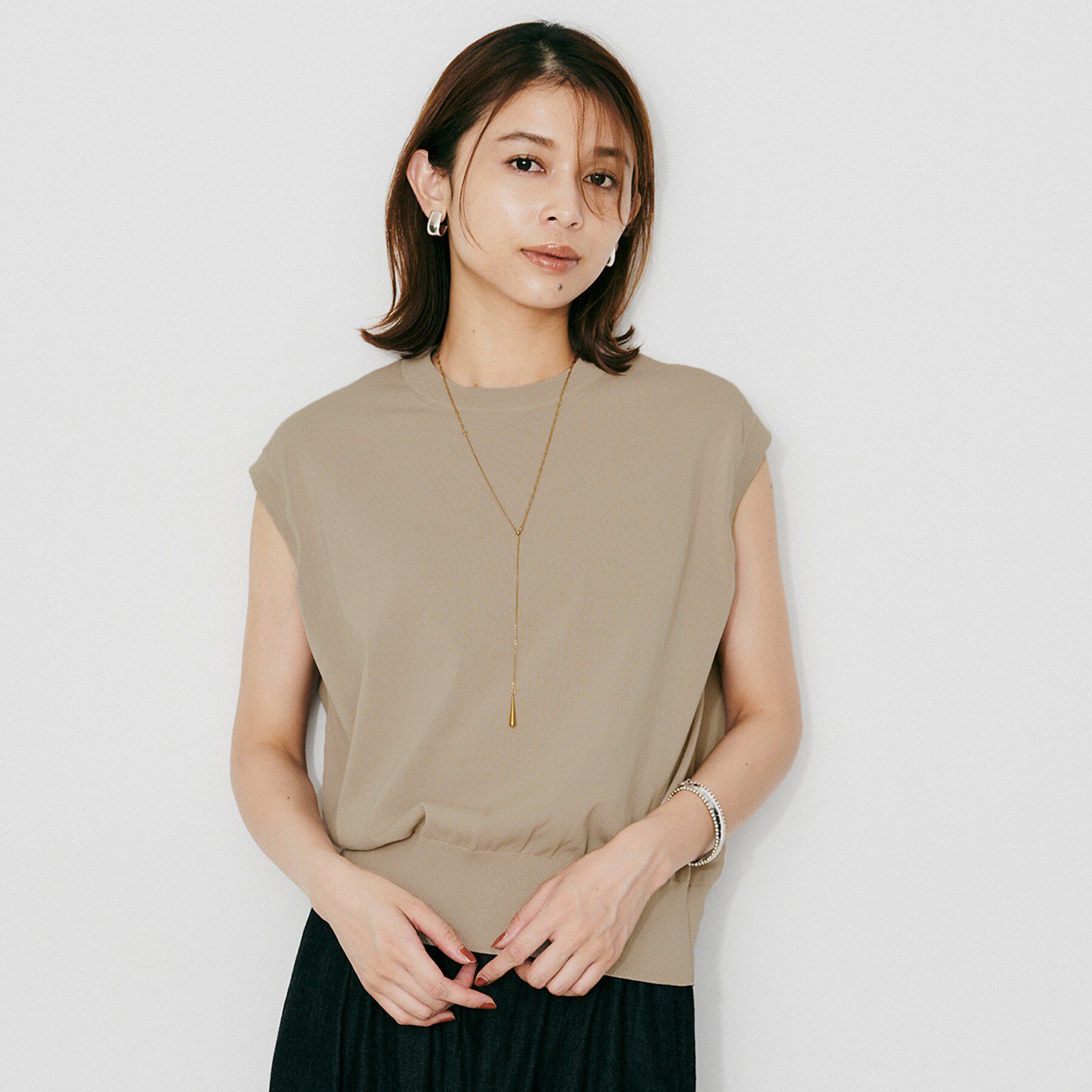 UNTITLED「【TRADITIONAL WEATHERWEAR】AWRE（アウェア）ニットトップス」|Tシャツ・カットソー|ベージュ(052)