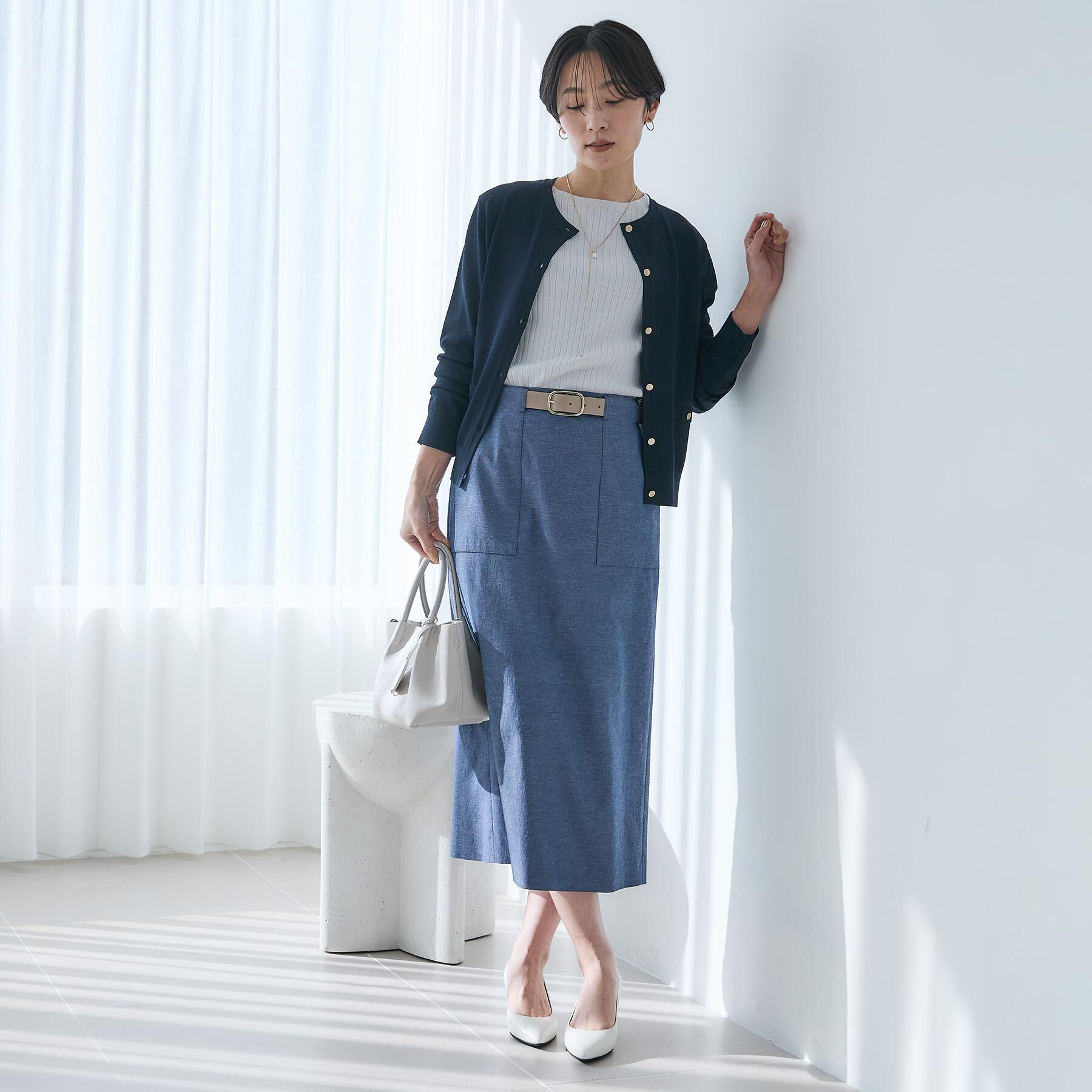 UNTITLED「【アンサンブル可/洗える】ワイドリブニット」|ニット・セーター|