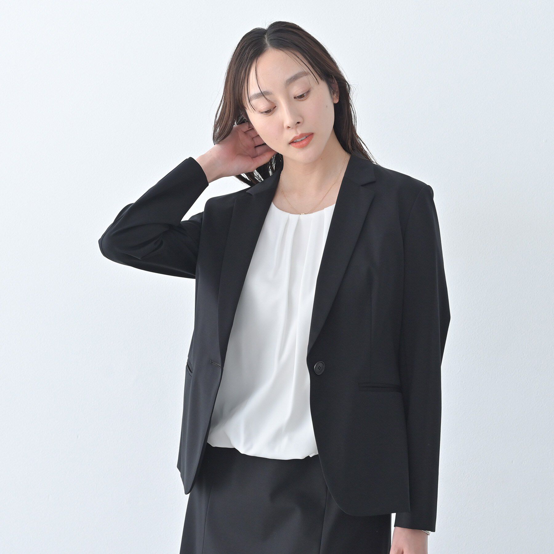 UNTITLED「【洗える/仕事着/スーツ】ジャージテーラードジャケット」|テーラードジャケット|